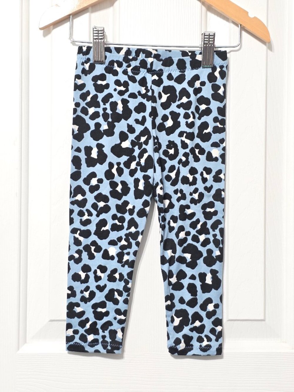 Baby girl blue leopard leggings, 18m